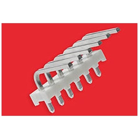 Molex Board Connector, 7 Contact(S), 1 Row(S), Male, Right Angle, 0.156 Inch Pitch, Solder Terminal,  26613070